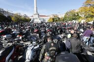 protesto motos motociclista