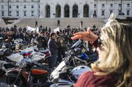 protesto motos motociclista