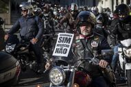 protesto motos motociclista