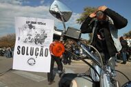 protesto motos motociclista