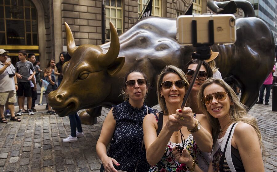 wall street bolsa operadores mercados touro bull market