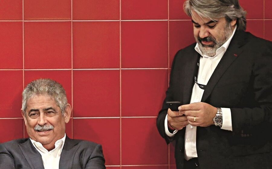 Luís Filipe Vieira (presidente do Benfica) e Paulo Gonçalves (assessor jurídico da SAD)   
