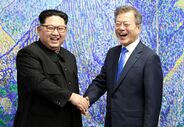 Kim Jong-un Moon Jae-in Coreia do Norte Coreia do Sul
