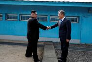 Kim Jong-un Moon Jae-in Coreia do Norte Coreia do Sul