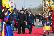 Kim Jong-un Moon Jae-in Coreia do Norte Coreia do Sul