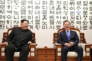 Kim Jong-un Moon Jae-in Coreia do Norte Coreia do Sul