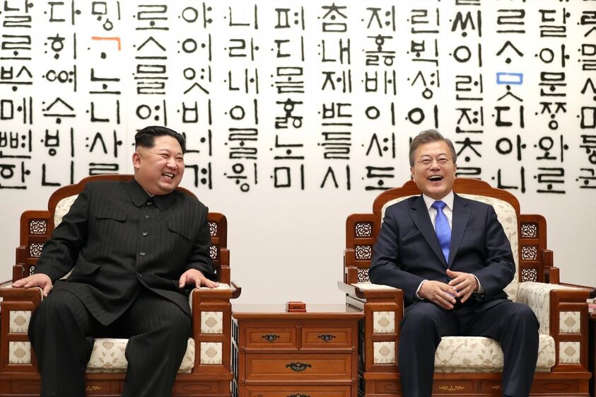 Kim Jong-un Moon Jae-in Coreia do Norte Coreia do Sul
