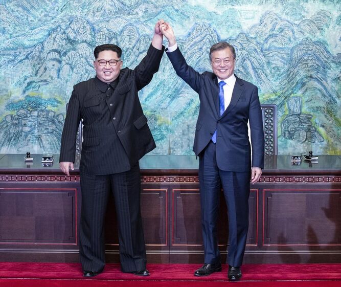 Kim Jong-un Moon Jae-in Coreia do Norte Coreia do Sul