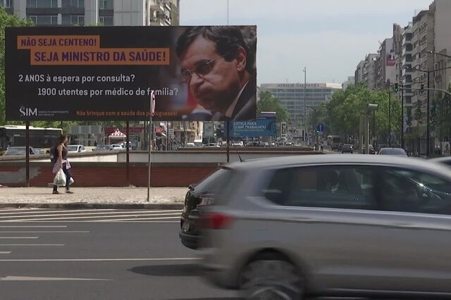 Sindicato põe cartazes em Lisboa a pedir ao ministro da Saúde para que 'não seja Centeno'
