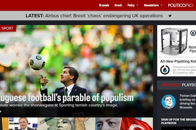 Bruno de Carvalho em destaque no Político como figura do populismo no futebol português