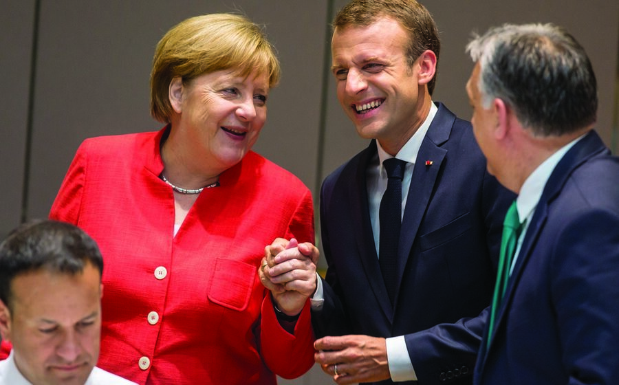 Angela Merkel Macron 