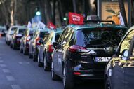Protesto taxistas taxis