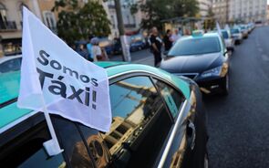Protesto taxistas taxis