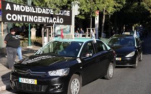 Protesto taxistas taxis