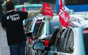 Protesto taxistas taxis
