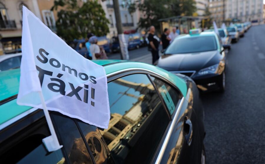 Protesto taxistas taxis