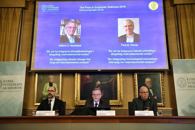 William Nordhaus e Paul Romer vencem Nobel da Economia