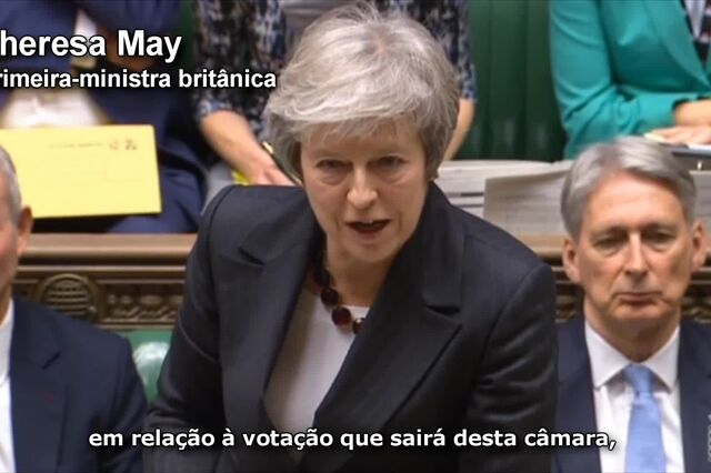 May: Chumbo do acordo no parlamento põe Brexit em risco