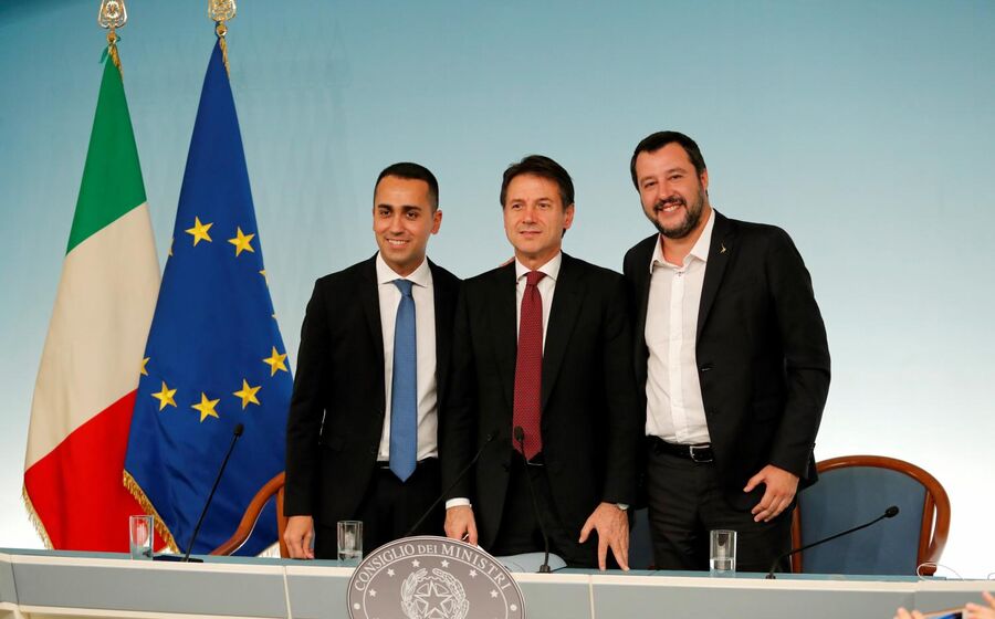 Luigi di Maio, Giuseppe Conte e Matteo Salvini 