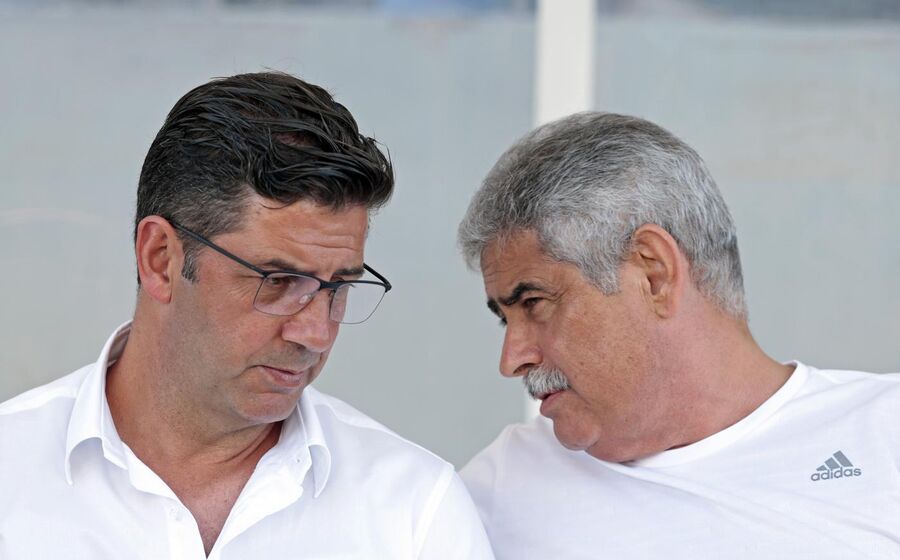 Rui Vitória e Luís Filipe Vieira