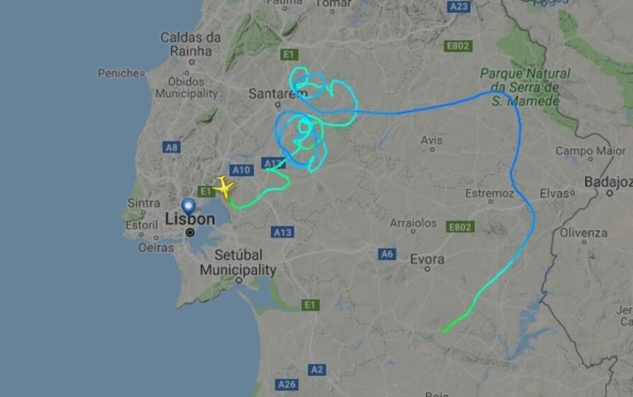 A rota do avião que declarou emergência depois de descolar de Alverca