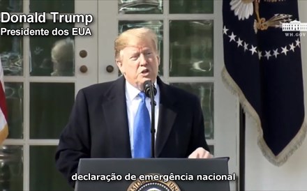 Trump declarou estado de emergência para construir muro na fronteira EUA-México