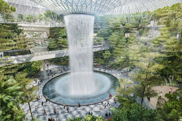Aeroporto de Singapura tem nova 'joia': a maior cascata interior do mundo
