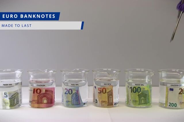 Calor extremo, químicos e até máquina de lavar. Notas de euro resistem a tudo