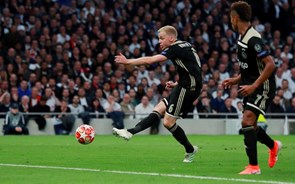 Ajax dispara para máximos históricos após vencer Tottenham na Liga dos Campeões