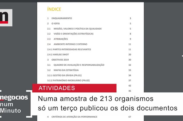 Quantos organismos públicos prestam contas da sua atividade?