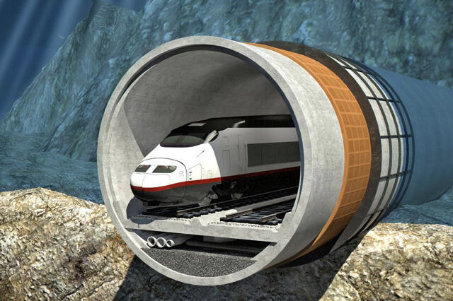 Maior túnel ferroviário debaixo do mar enfrenta primeiro obstáculo