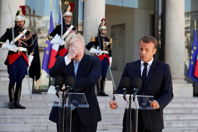 Emmanuel Macron Boris Johnson