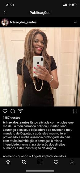 Tchizé dos Santos, empresária angolana, filha José Eduardo dos Santos