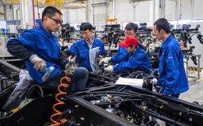 indústria, China, produção industrial, fábrica