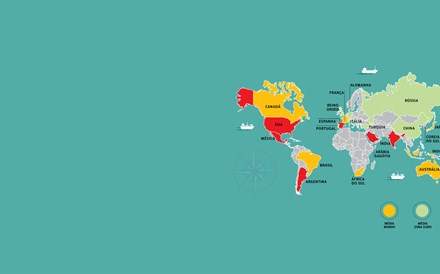 Mapa: OCDE revê previsões de crescimento. Que países crescem mais ou menos?