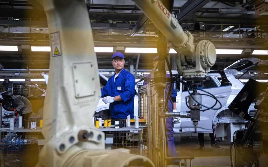 indústria, China, produção industrial, fábrica