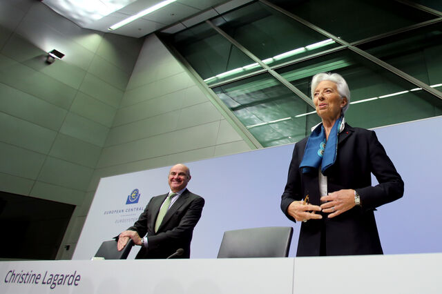 BCE de Lagarde com inflação aquém da meta até 2022