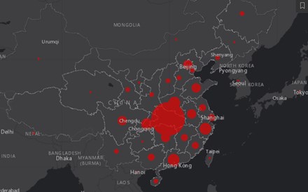 Este mapa interativo mostra a propagação do coronavírus em todo o mundo