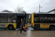Lisboa vazia coronavirus autocarros carris