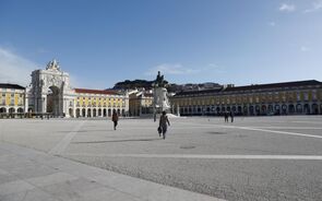 Ruas de Lisboa quase desertas