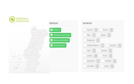 Já há uma página com as farmácias que entregam ao domicílio ou têm drive-in
