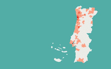 Mapa: Há 10 concelhos com mais de 100 casos de covid-19. Porto é o que tem mais