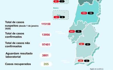 Morreram mais 29 pessoas em Portugal com covid-19. Casos aumentam 6,2% e doentes internados baixam
