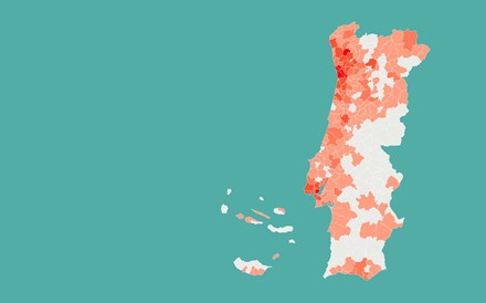 Mapa: Guimarães e Famalicão entre os 15 concelhos com mais de 200 casos