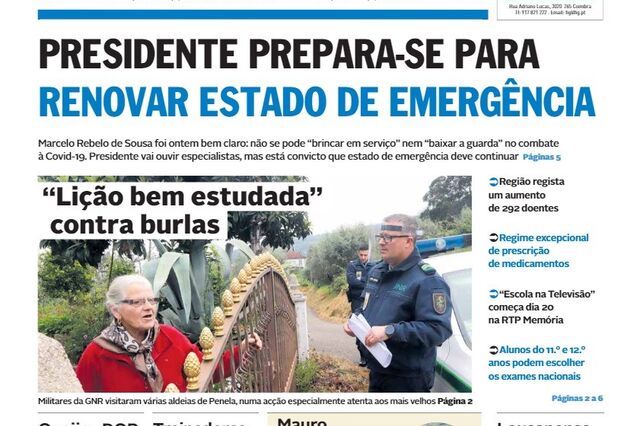 Grupo Diário de Coimbra entrou em 'lay-off' parcial na sexta-feira