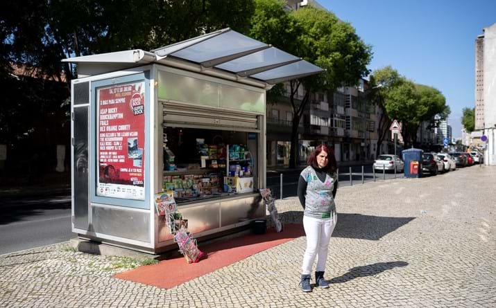 Zélia Vila Flor - quiosque na Estrada de Benfica 