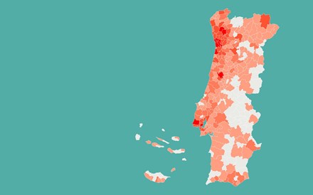 Mapa: Lisboa e Sintra lideram aumento de casos covid-19