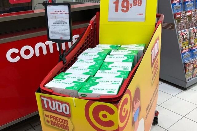 Continente junta-se ao Pingo Doce e Mercadona e já vende máscaras