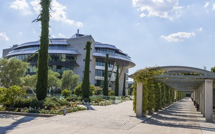 O edifício Pereda no campus do Santander, arredores de Madrid.