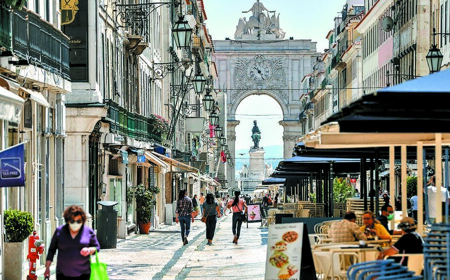 lisboa, rua do ouro, terreiro do paço, praça do comércio